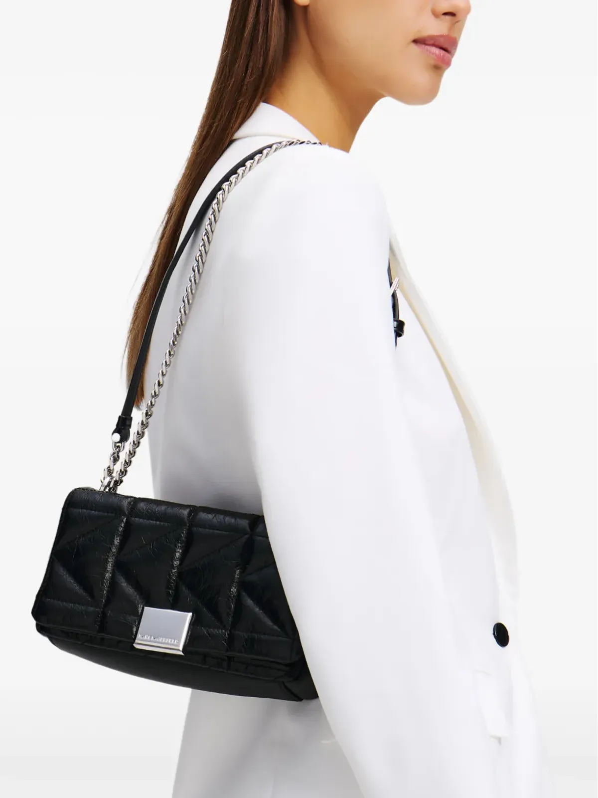 Karl Lagerfeld 小さめ K/Kuilt クロスボディバッグ - ブラック - 画像2