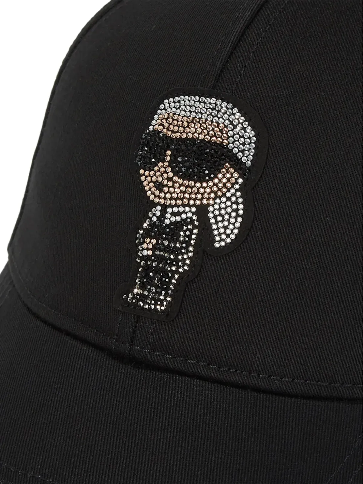 Karl Lagerfeld Ikon ラインストーンキャップ - ブラック - 画像4