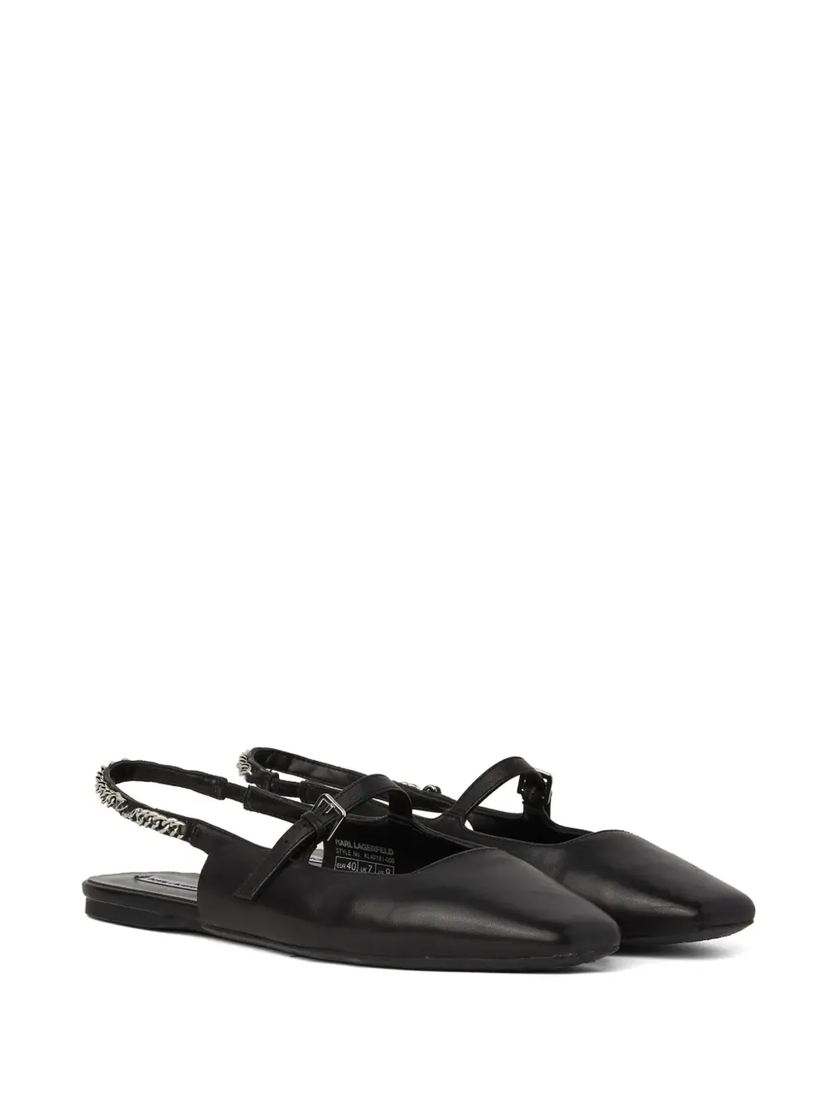 Karl Lagerfeld Konnie スリングバックフラット - 画像2
