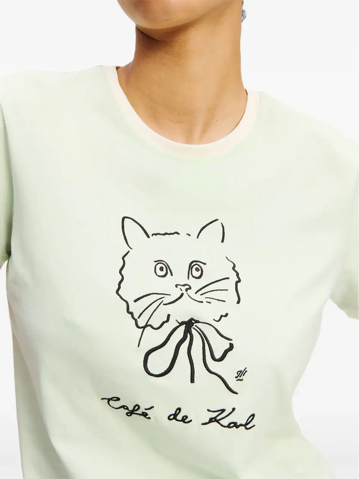 Karl Lagerfeld × Jorge Parra Tシャツ - グリーン - 画像5