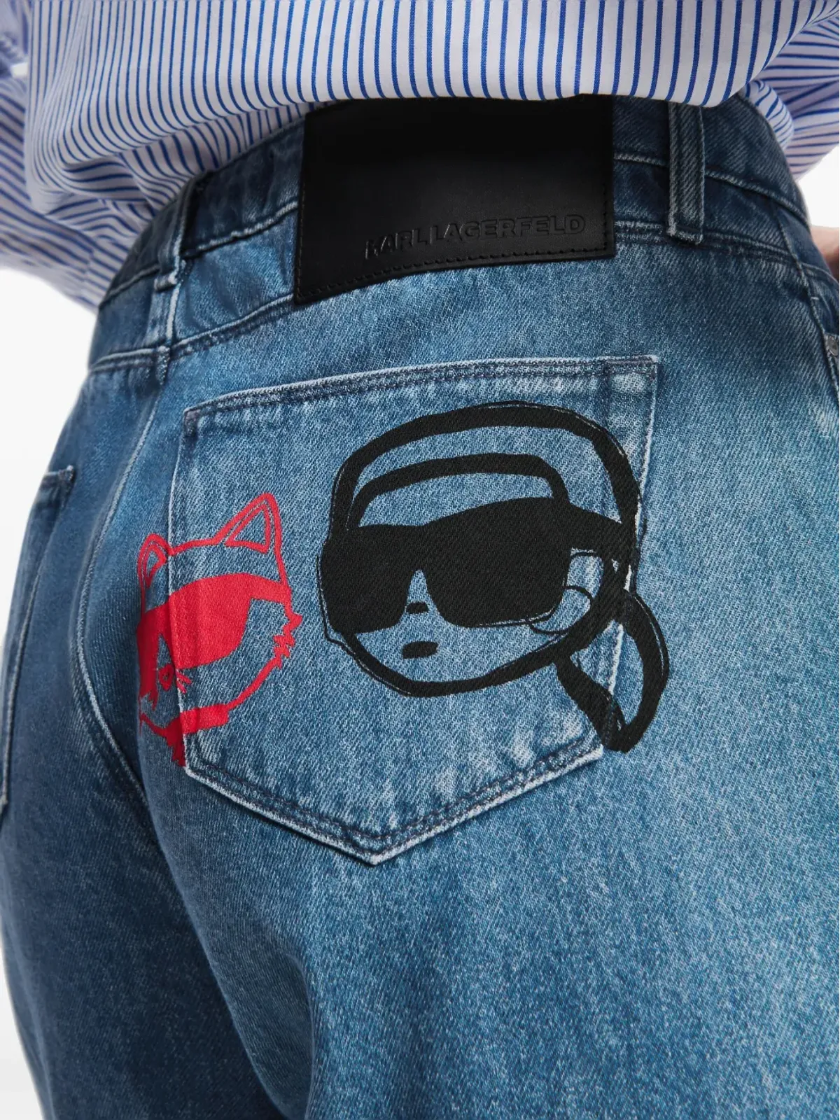 Karl Lagerfeld Ikon デニムショーツ ブルー - 画像5