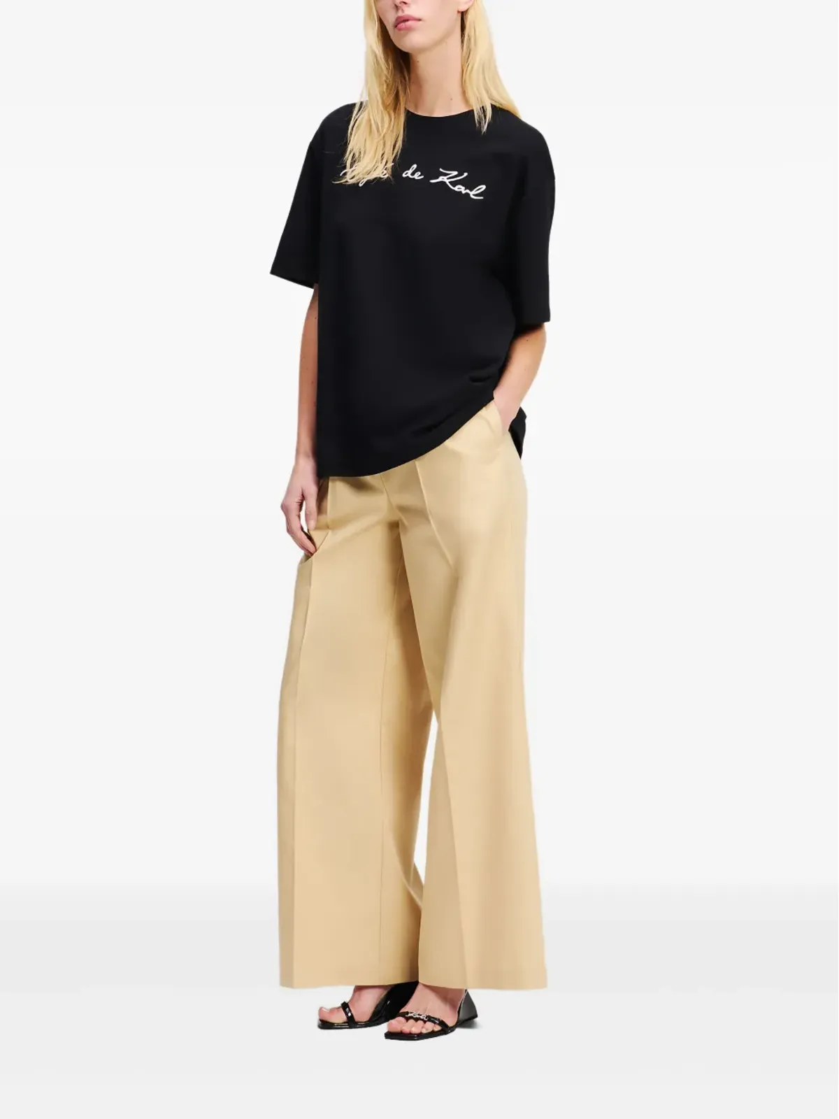 Karl Lagerfeld x Jorge Parra オーバーサイズ Tシャツ - ブラック - 画像2