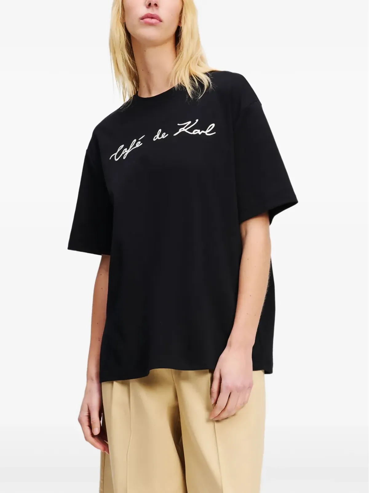 Karl Lagerfeld x Jorge Parra オーバーサイズ Tシャツ - ブラック - 画像3