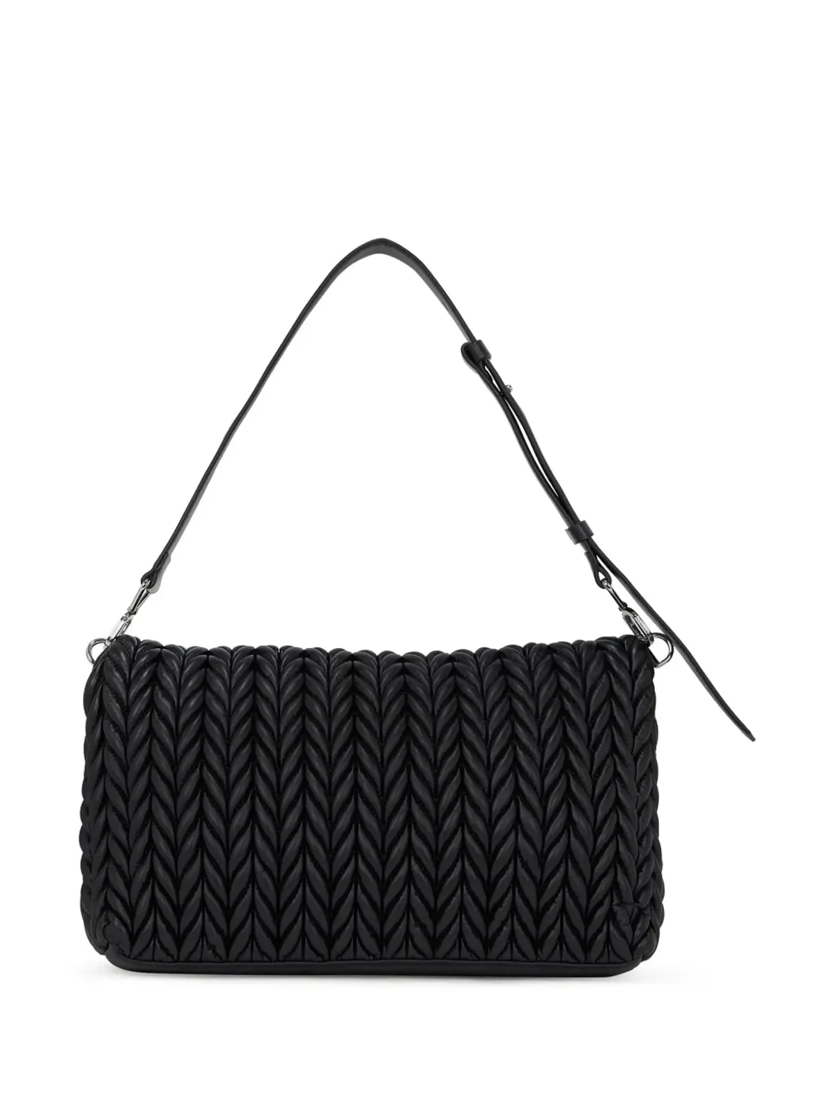 Karl Lagerfeld 大きい K/Weave ショルダーバッグ - ブラック - 画像3
