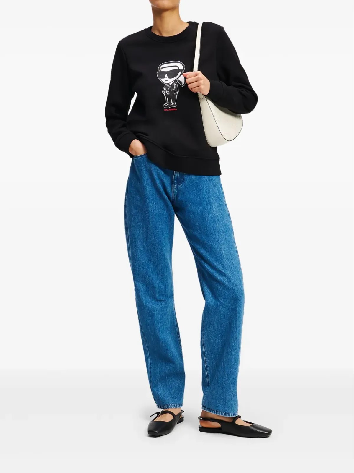 Karl Lagerfeld Ikon スケッチ スウェットシャツ - ブラック - 画像2