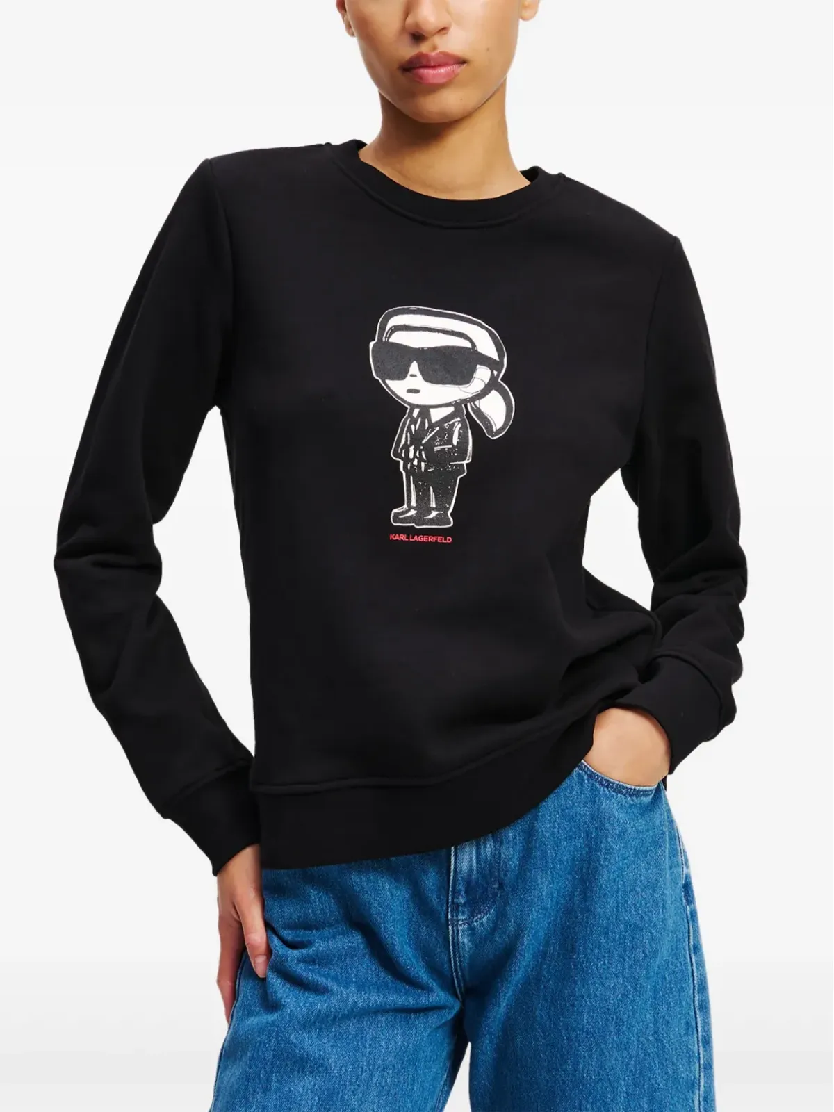 Karl Lagerfeld Ikon スケッチ スウェットシャツ - ブラック - 画像3