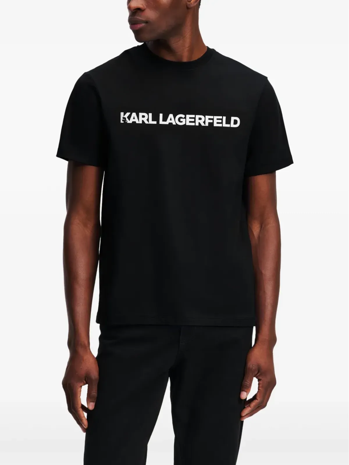 Karl Lagerfeld エッセンシャル ロゴ Tシャツ - ブラック - 画像3