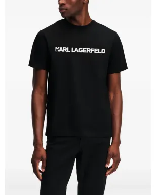 Karl Lagerfeld エッセンシャル ロゴ Tシャツ - ブラック - サムネイル3