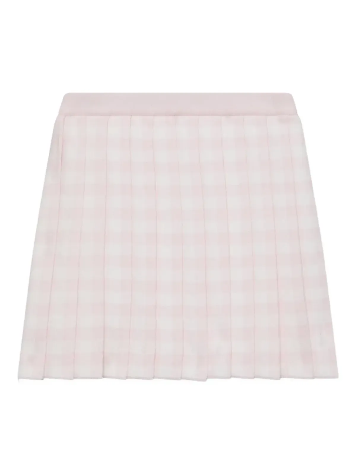 Thom Browne Kids プリーツ入りギンガムミニスカート - 画像1