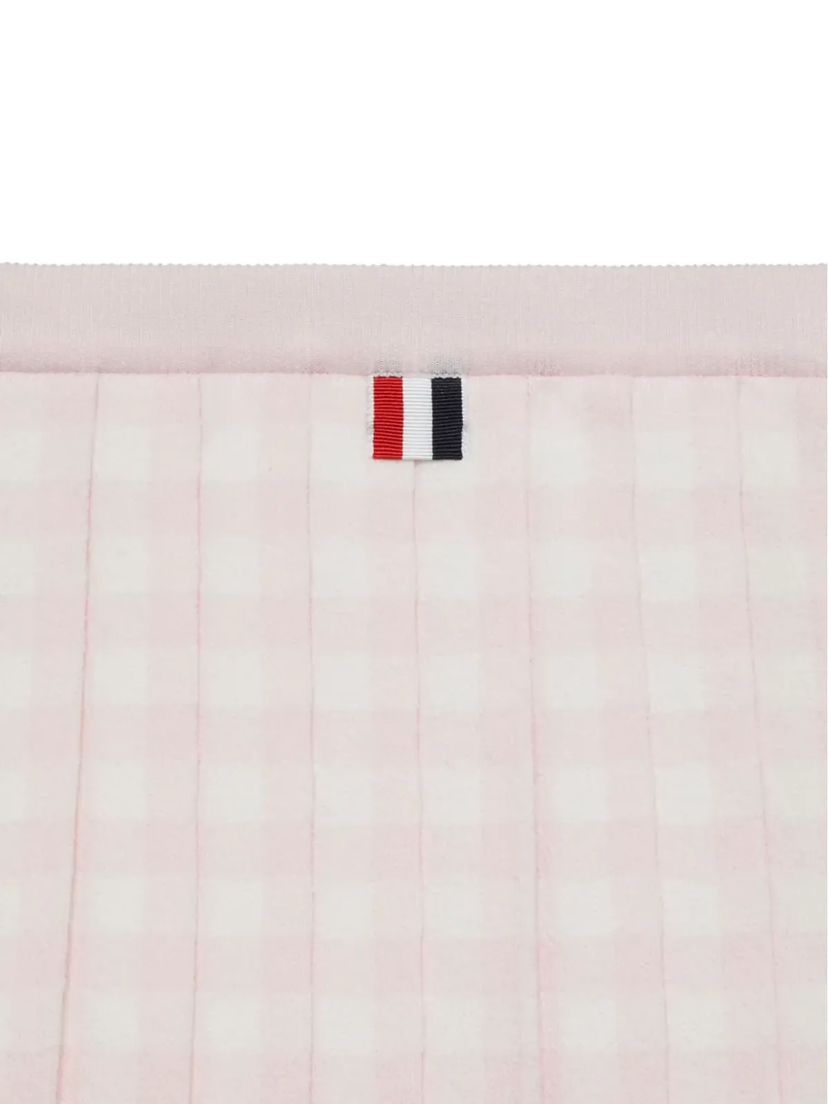 Thom Browne Kids プリーツ入りギンガムミニスカート - 画像2