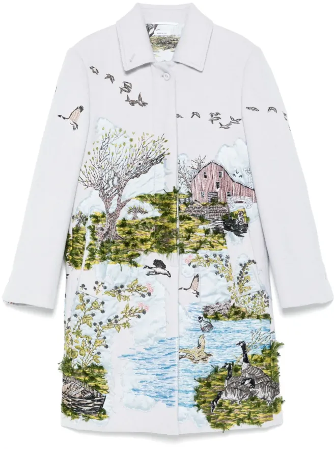 Thom Browne Thom Browne Balカラー景観アップリケコート - ブルーの商品画像