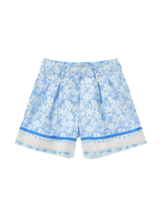 Philosophy Di Lorenzo Serafini Kids Philosophy Di Lorenzo Serafini Kids 花柄プリントショーツ - ブルーの商品画像