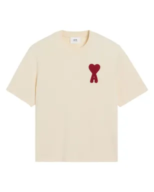 AMI Paris Ami de Coeurパッチ付き コットンTシャツ - ホワイト - サムネイル1