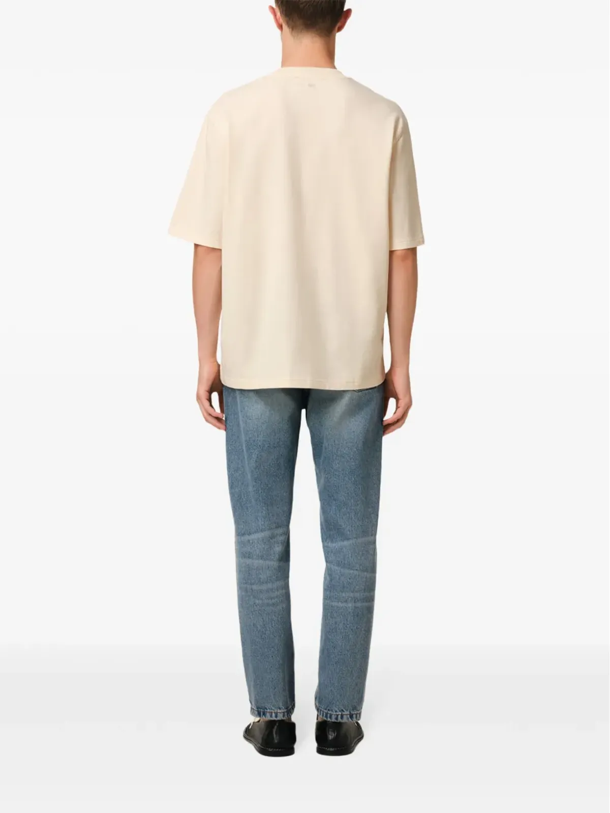 AMI Paris Ami de Coeurパッチ付き コットンTシャツ - ホワイト - 画像4