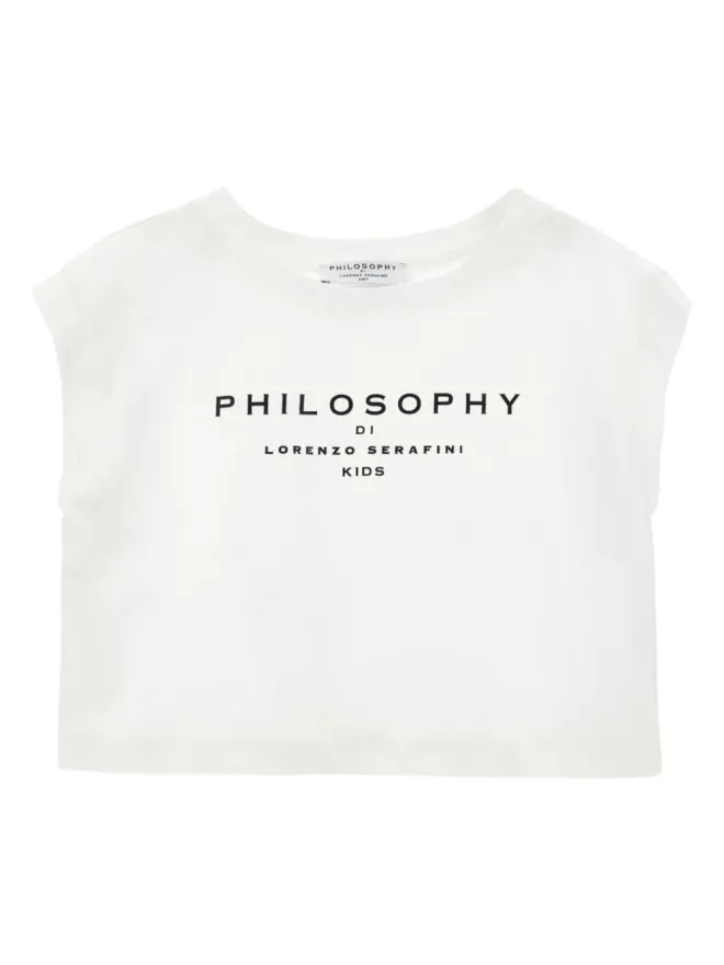 Philosophy Di Lorenzo Serafini Kids Philosophy Di Lorenzo Serafini Kids ロゴプリント コットンTシャツの商品画像
