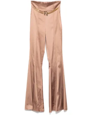 Elisabetta Franchi サテン フレアパンツ - ニュートラル - サムネイル1