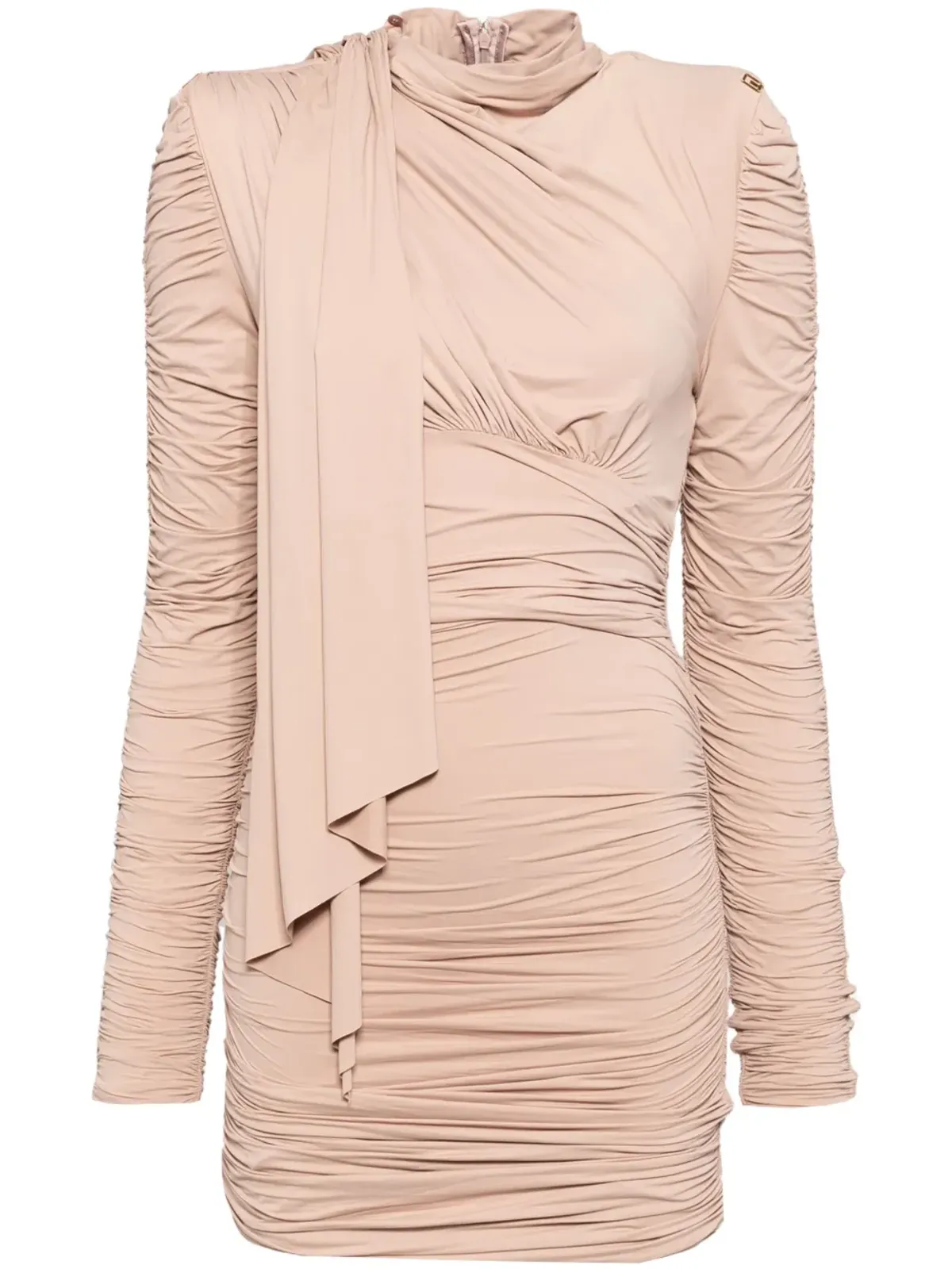 Elisabetta Franchi ルシュドミニドレス - ブラウン - 画像1