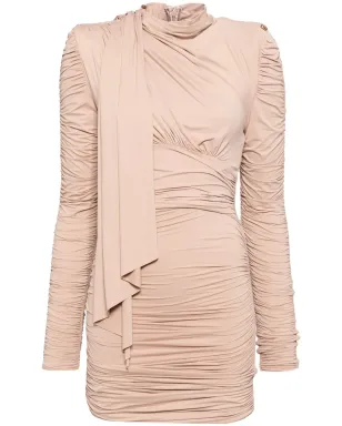 Elisabetta Franchi ルシュドミニドレス - ブラウン - サムネイル1