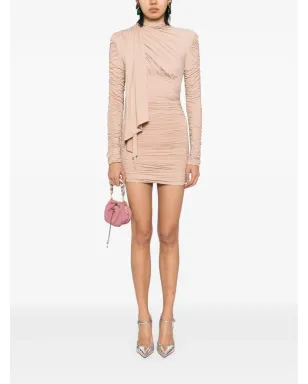 Elisabetta Franchi ルシュドミニドレス - ブラウン - サムネイル2