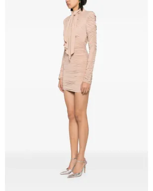 Elisabetta Franchi ルシュドミニドレス - ブラウン - サムネイル3
