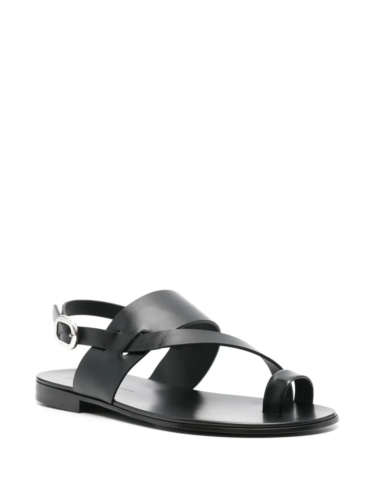 Giuseppe Zanotti ヘズラ トゥーループ レザー サンダル - ブラック - 画像2