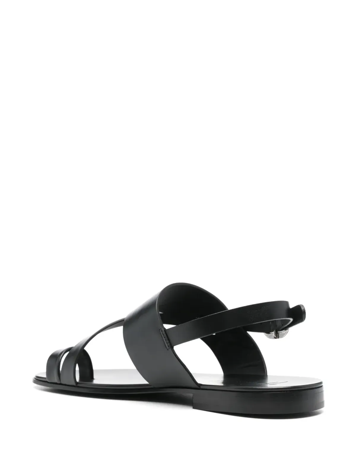 Giuseppe Zanotti ヘズラ トゥーループ レザー サンダル - ブラック - 画像3