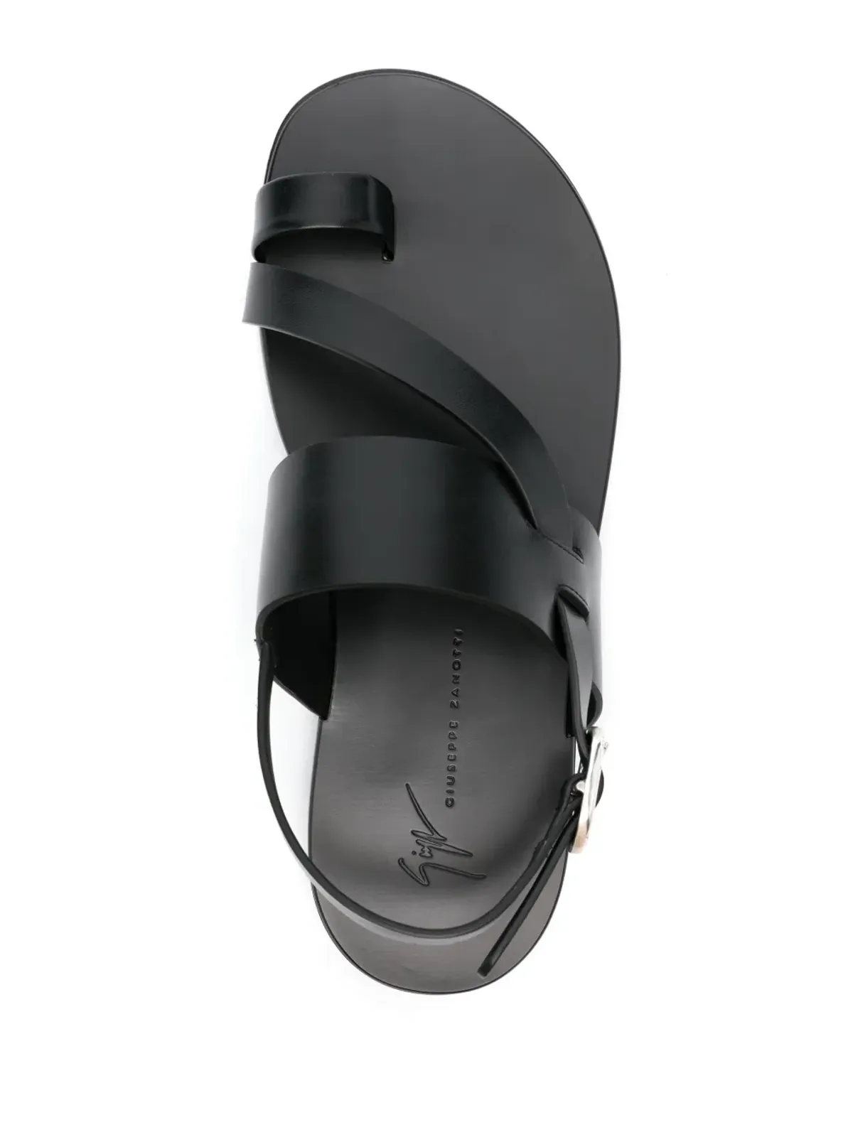 Giuseppe Zanotti ヘズラ トゥーループ レザー サンダル - ブラック - 画像4