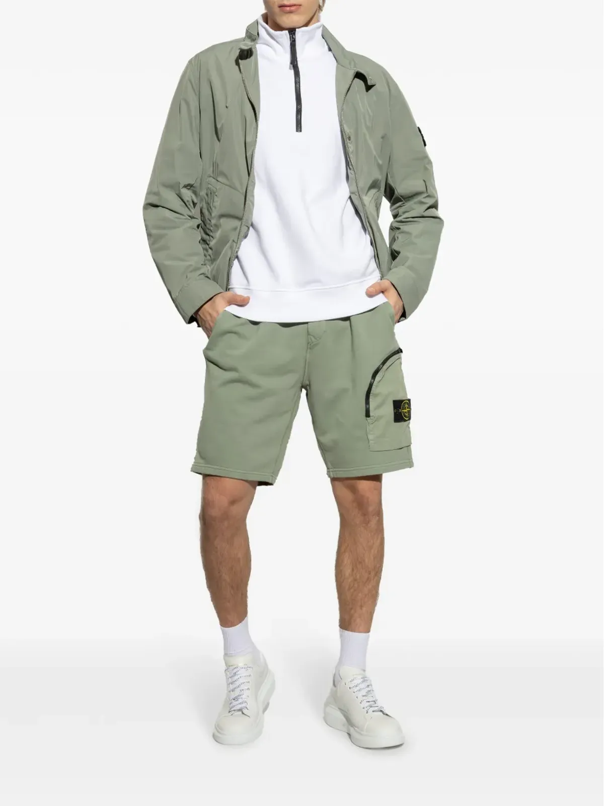 Stone Island ロゴアップリケ ジャケット - グリーン - 画像2