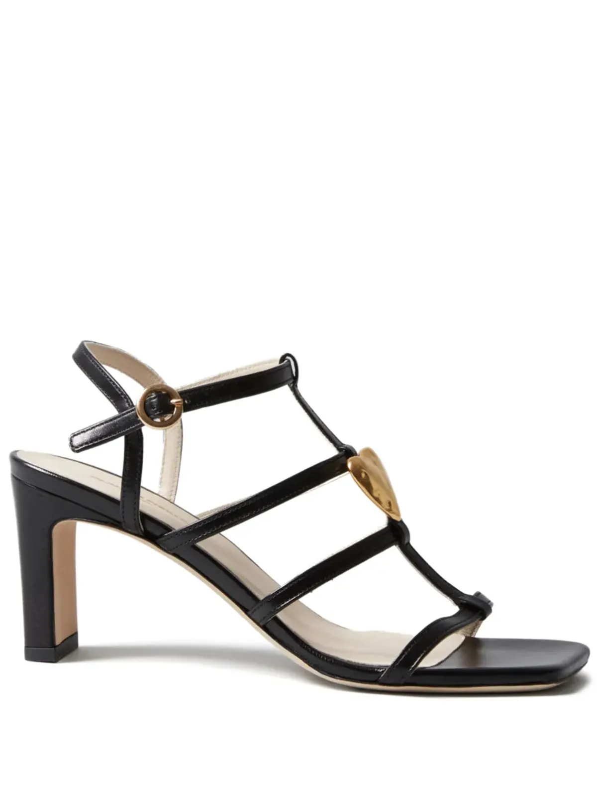 Claudie Pierlot ハートヒール レザーサンダル - 画像1