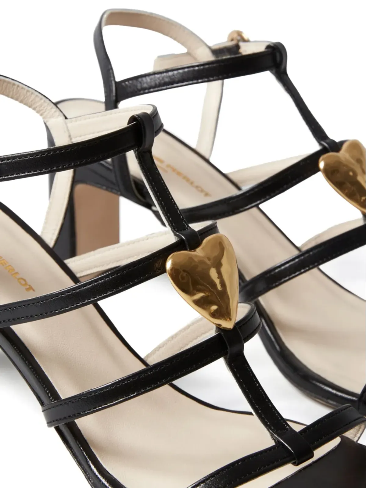 Claudie Pierlot ハートヒール レザーサンダル - 画像5