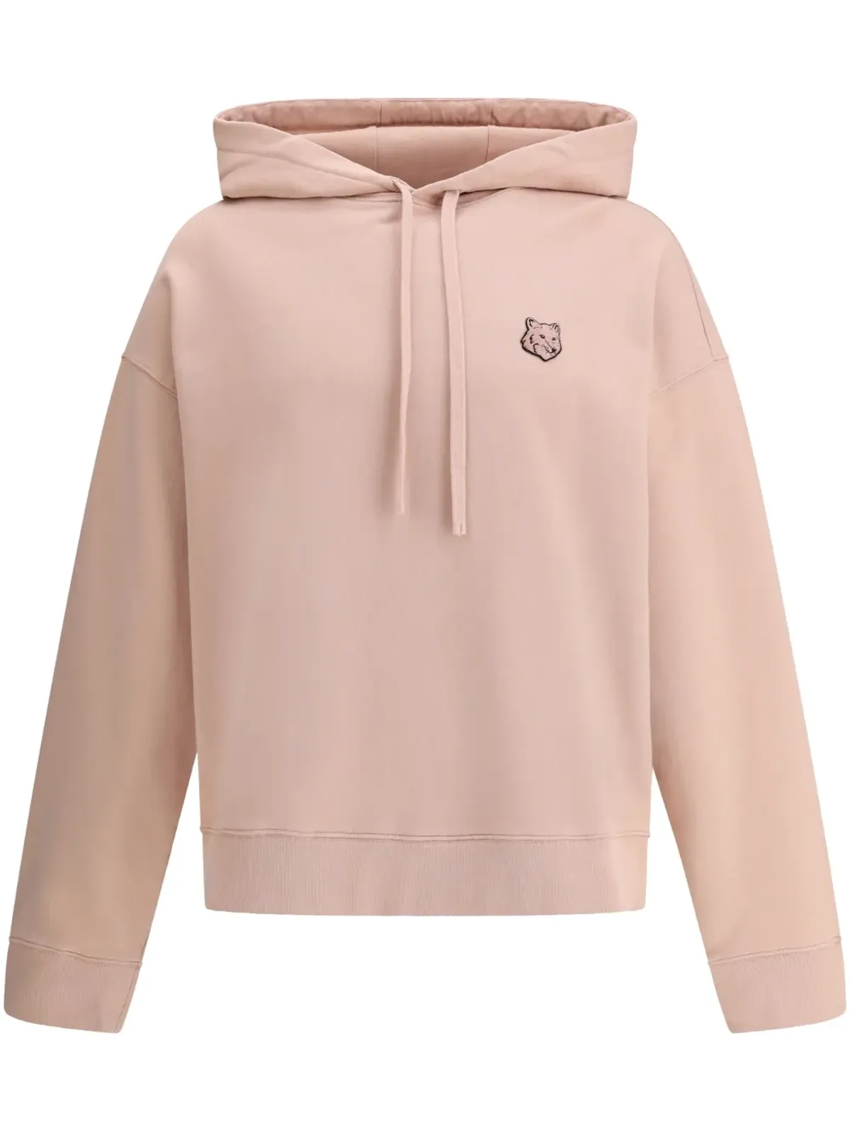 Maison Kitsuné ロゴパッチ付きフーディー ピンク - 画像1