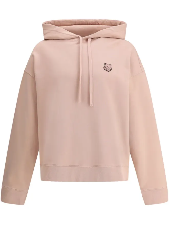 Maison Kitsuné Maison Kitsuné ロゴパッチ付きフーディー ピンクの商品画像