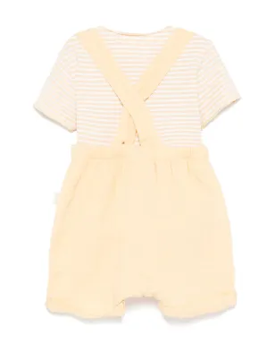 TEDDY & MINOU ストライプ柄Tシャツとショーツセット - イエロー - サムネイル2