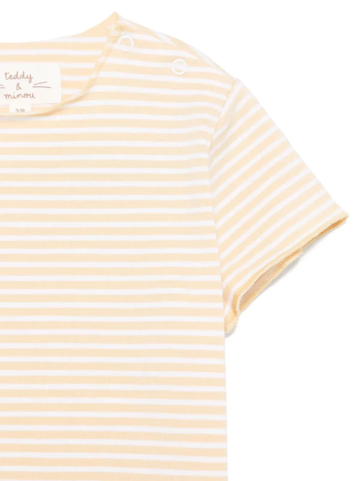 TEDDY & MINOU ストライプ柄Tシャツとショーツセット - イエロー - 画像3
