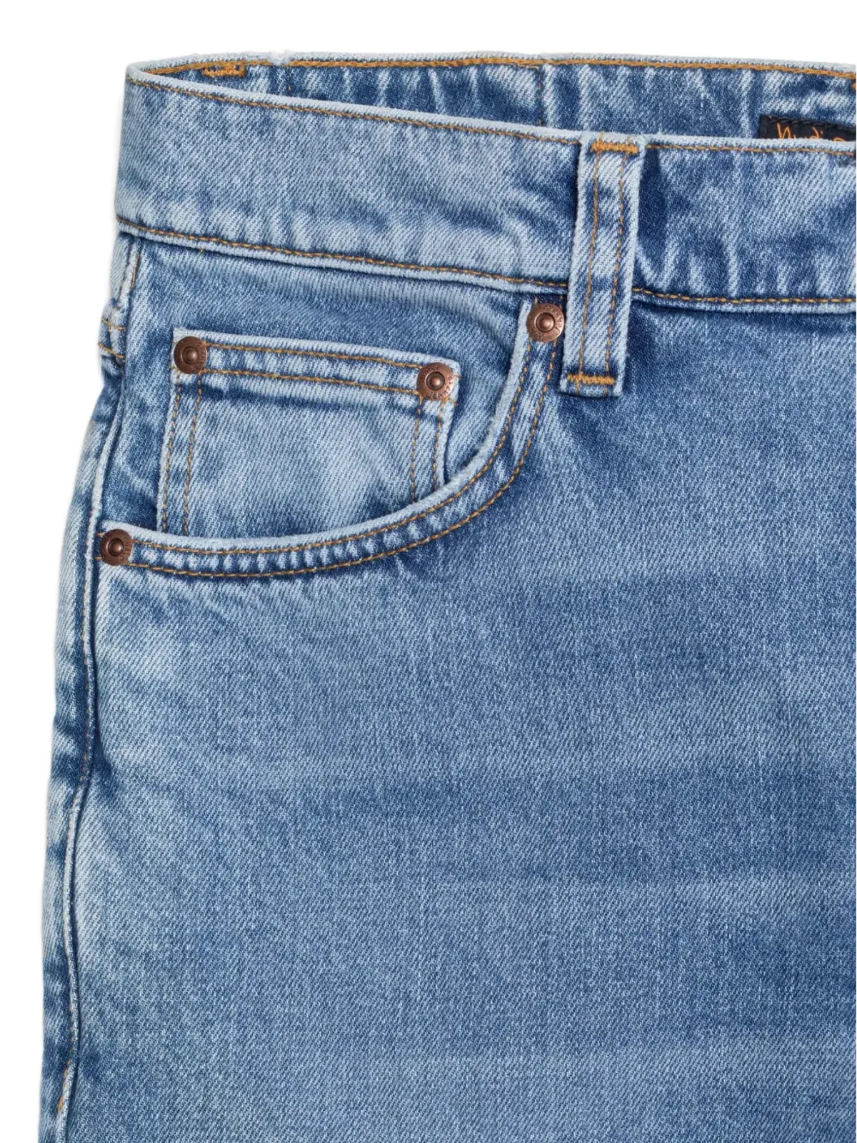 Nudie Jeans ウィスカリング加工ジーンズ - 画像2
