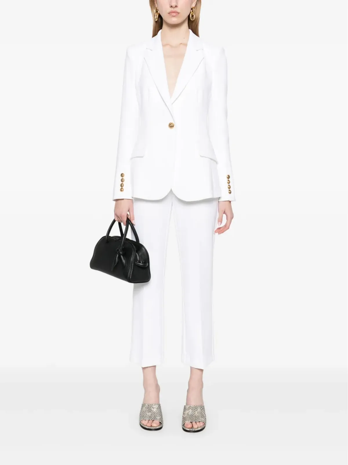 Elisabetta Franchi シングルブレストスーツ - White - 画像2