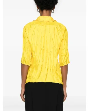 Issey Miyake Pre-Owned 2000s プリーツ風シャツ - イエロー - サムネイル4