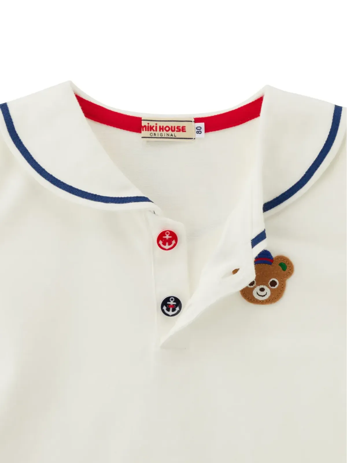 Miki House ベアTシャツ ホワイト - 画像5