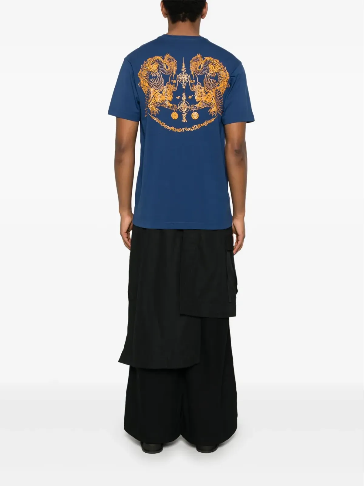 Maharishi ムエタイ タイガー ドラゴン Tシャツ ブルー - 画像2