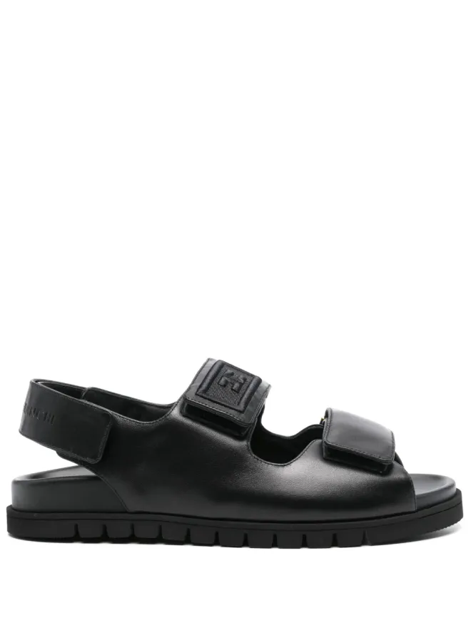 Elisabetta Franchi Elisabetta Franchi レザー フラットサンダル - ブラックの商品画像