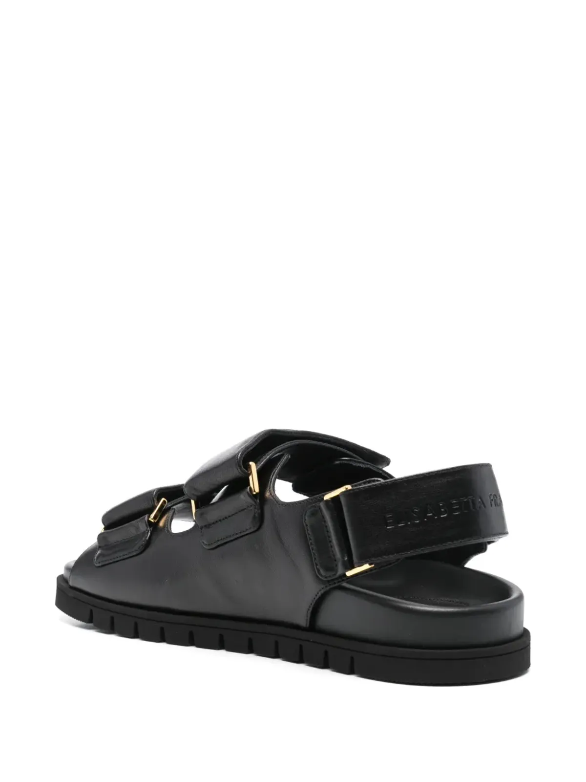 Elisabetta Franchi レザー フラットサンダル - ブラック - 画像3