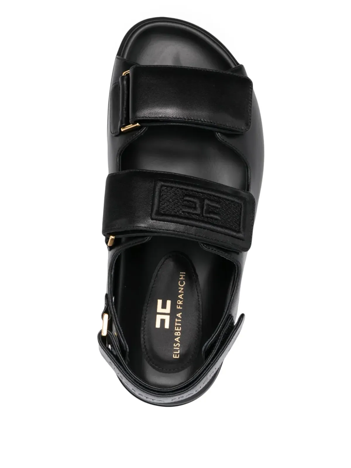 Elisabetta Franchi レザー フラットサンダル - ブラック - 画像4