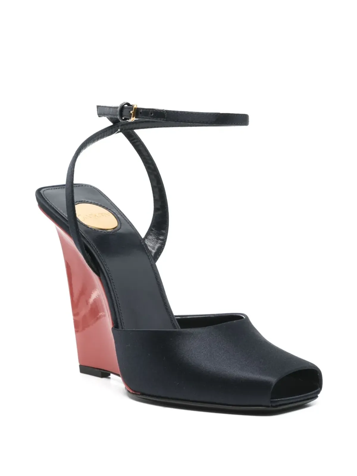 Saint Laurent 115mm La Scandale ウェッジサンダル - ブルー - 画像2