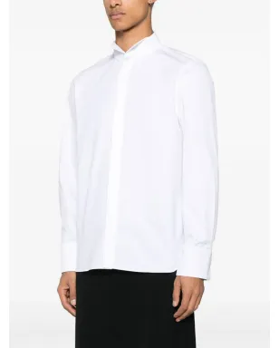 Saint Laurent ウィングチップカラー コットンシャツ - ホワイト - サムネイル3