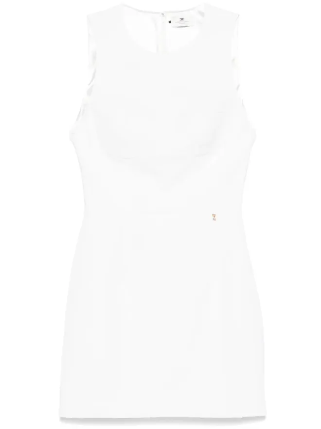 Elisabetta Franchi Elisabetta Franchi フローラルチャーム クレープ生地 ミニドレス - ホワイトの商品画像