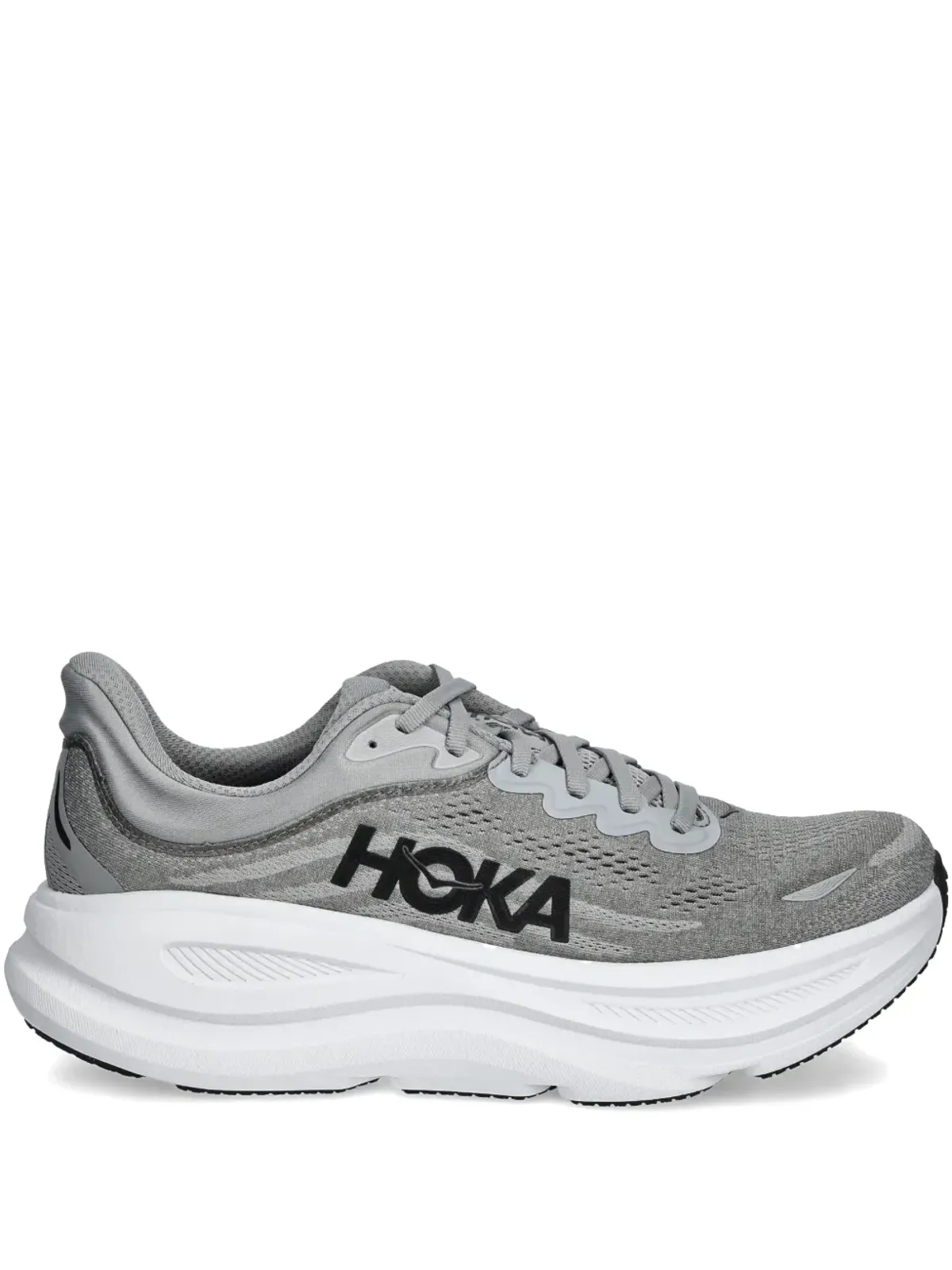 HOKA Bondi 9 グレー系スニーカー - 画像1