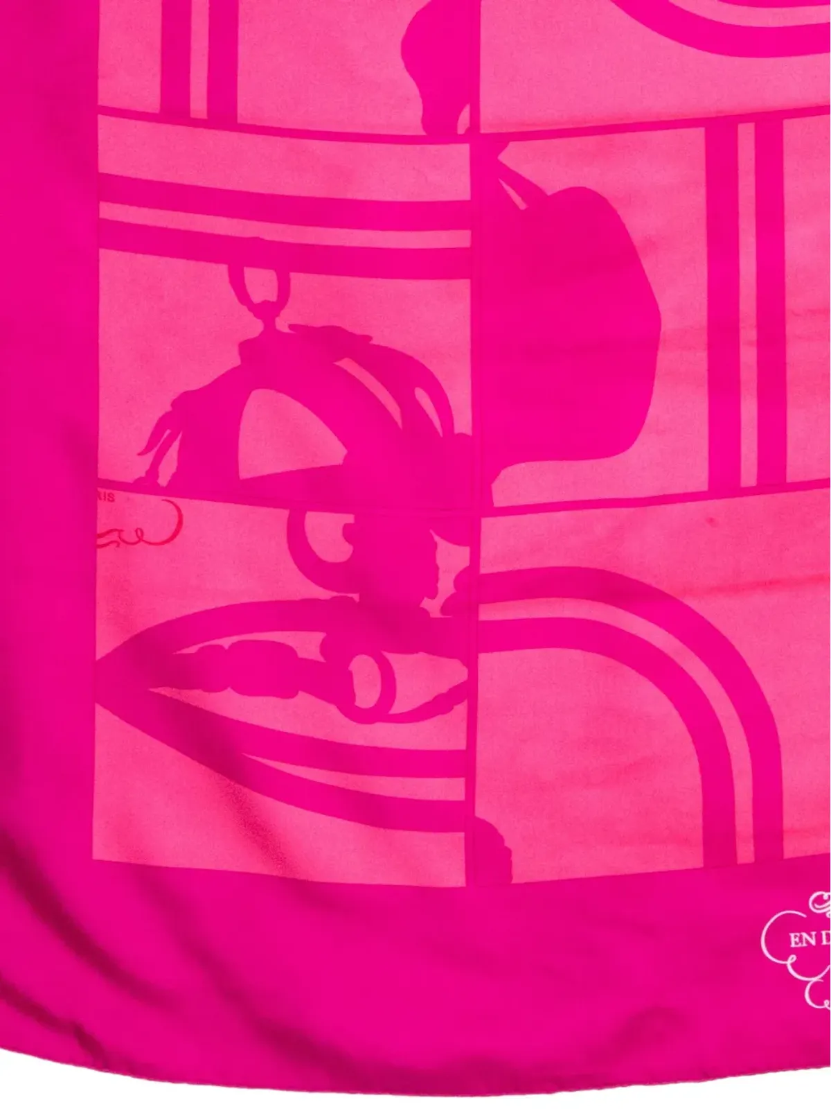 Hermès ビンテージ 2003年 x Hugo Grygkar スカーフ ピンク - 画像5