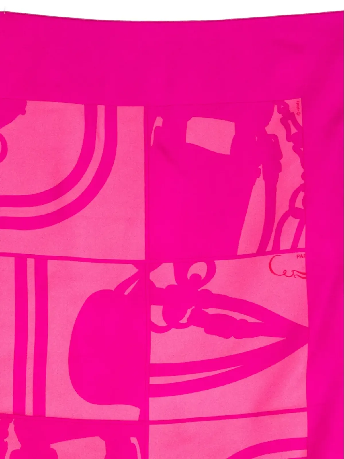 Hermès ビンテージ 2003年 x Hugo Grygkar スカーフ ピンク - 画像3
