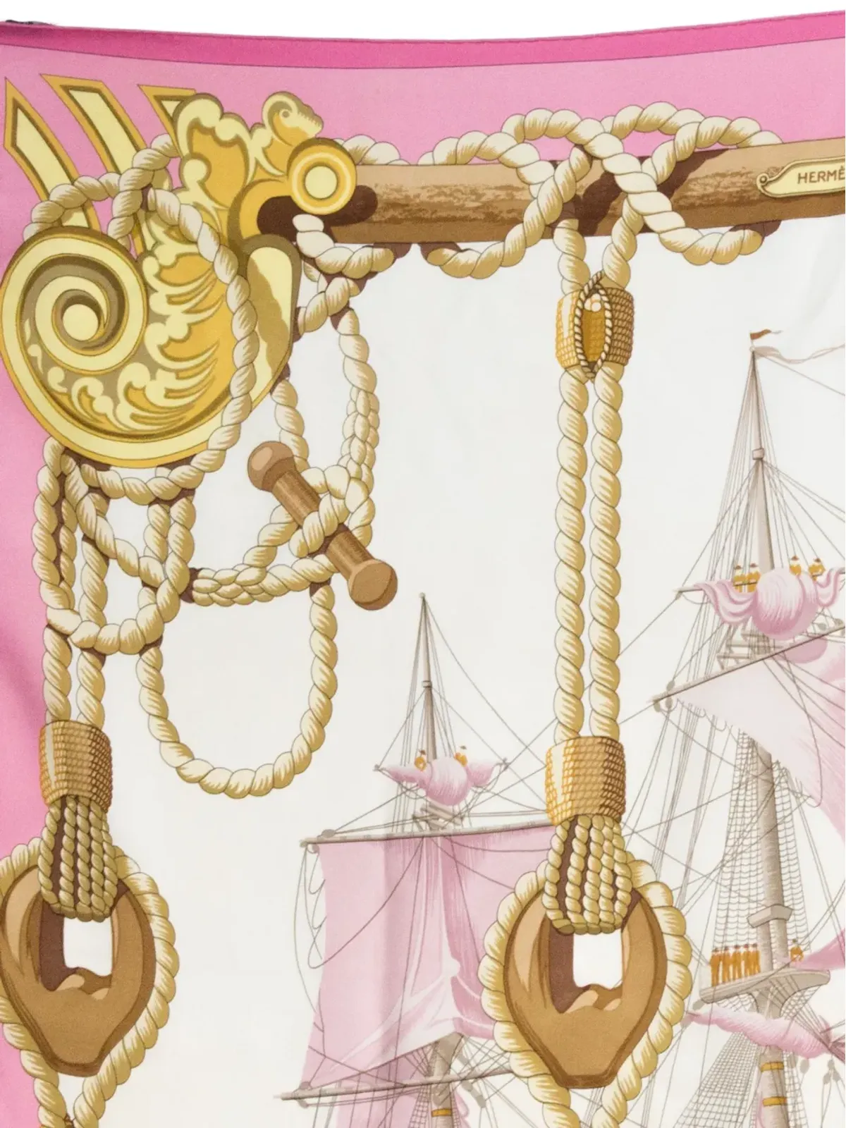 Hermès ビンテージ 1990年代 Tribord スカーフ - ピンク - 画像2