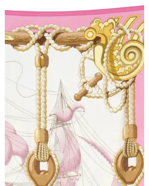 Hermès ビンテージ 1990年代 Tribord スカーフ - ピンク - サムネイル3